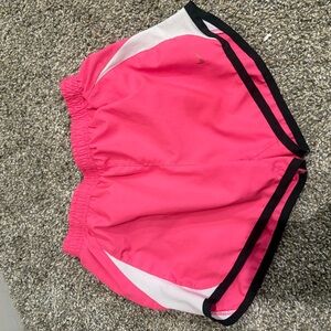 Nike Pink and White Girls Athletic Shorts Performance Design